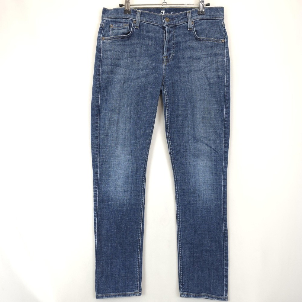 7 For All Mankind Jeans Womens 30 Josefina Skinny Boyfriend Stretch Button Fly